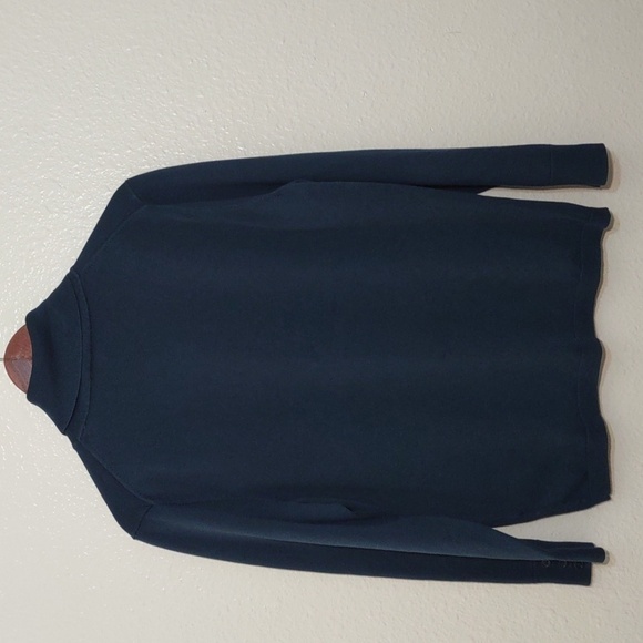 USED TALBOTS TURTLENECK XL PETITE BUTTON ON SLEEVES BLUE - Picture 8 of 12